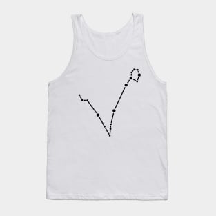 Star Pattern - Pisces (Black) _008 Tank Top